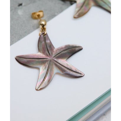 【ear PAPILLONNER】スターフィッシュピアス （gray）｜詳細画像