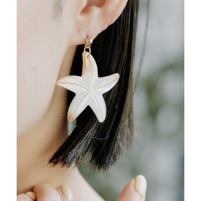 【ear PAPILLONNER】スターフィッシュピアス （white）｜詳細画像
