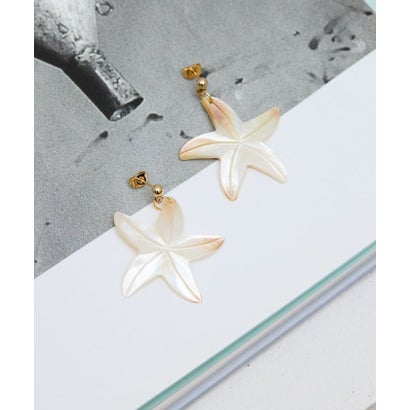 【ear PAPILLONNER】スターフィッシュピアス （white）｜詳細画像