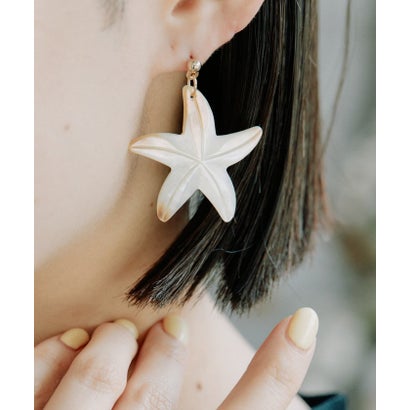 【ear PAPILLONNER】スターフィッシュピアス （white）｜詳細画像