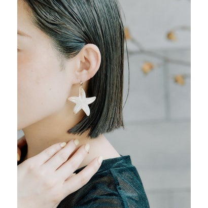 【ear PAPILLONNER】スターフィッシュピアス （white）｜詳細画像