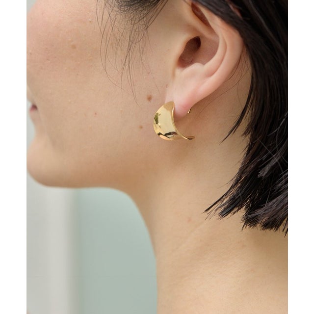【ear PAPILLONNER】アールプレートピアス （gold）