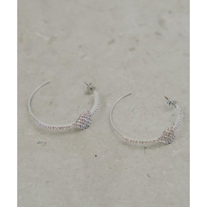 パル PAL 【Chico】ビジューハートフープピアス （silver）｜詳細画像