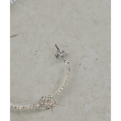 パル PAL 【Chico】ビジューハートフープピアス （silver）｜詳細画像