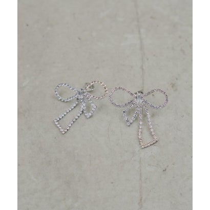 パル PAL 【Chico】ビジューリボンピアス （silver）｜詳細画像