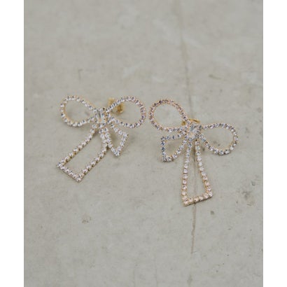 パル PAL 【Chico】ビジューリボンピアス （silver）｜詳細画像