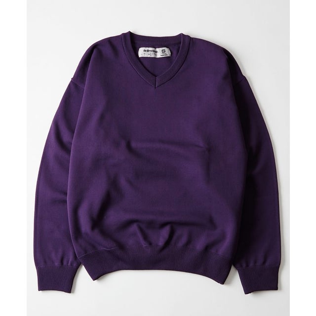 【WHO'S WHO gallery】【Sourcream】Vネックニット （purple）