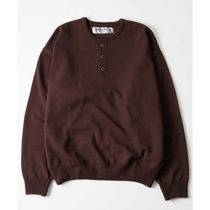 【WHO'S WHO gallery】ウエスタンボタンヘンリーネックニット （brown）｜詳細画像