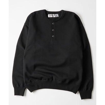 【WHO'S WHO gallery】ウエスタンボタンヘンリーネックニット （black）｜詳細画像