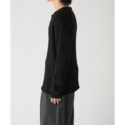 【Lui's】ハトメヘンリーリブニット （offwhite）｜詳細画像
