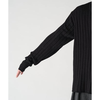 【Lui's】ハトメヘンリーリブニット （offwhite）｜詳細画像
