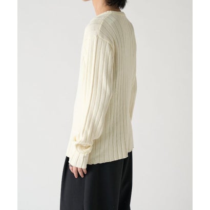 【Lui's】ハトメヘンリーリブニット （offwhite）｜詳細画像