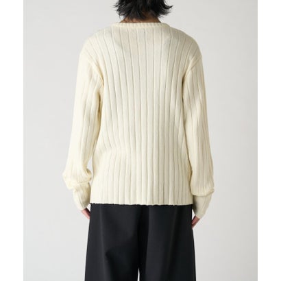 【Lui's】ハトメヘンリーリブニット （offwhite）｜詳細画像