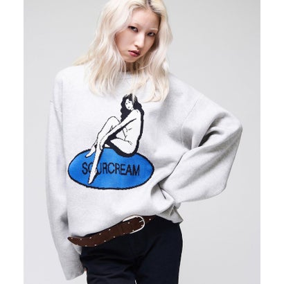 【WHO'S WHO gallery】girlジャガードニット （lightgrey）｜詳細画像