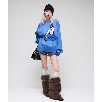 【WHO'S WHO gallery】girlジャガードニット （lightgrey）｜詳細画像