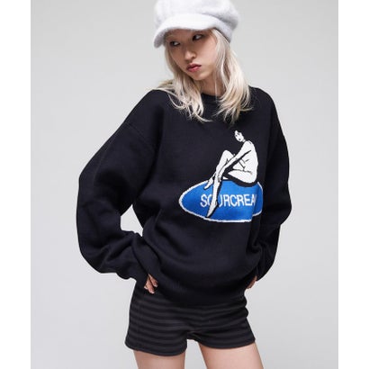【WHO'S WHO gallery】girlジャガードニット （lightgrey）｜詳細画像