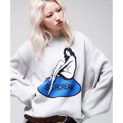 【WHO'S WHO gallery】girlジャガードニット （lightgrey）｜詳細画像