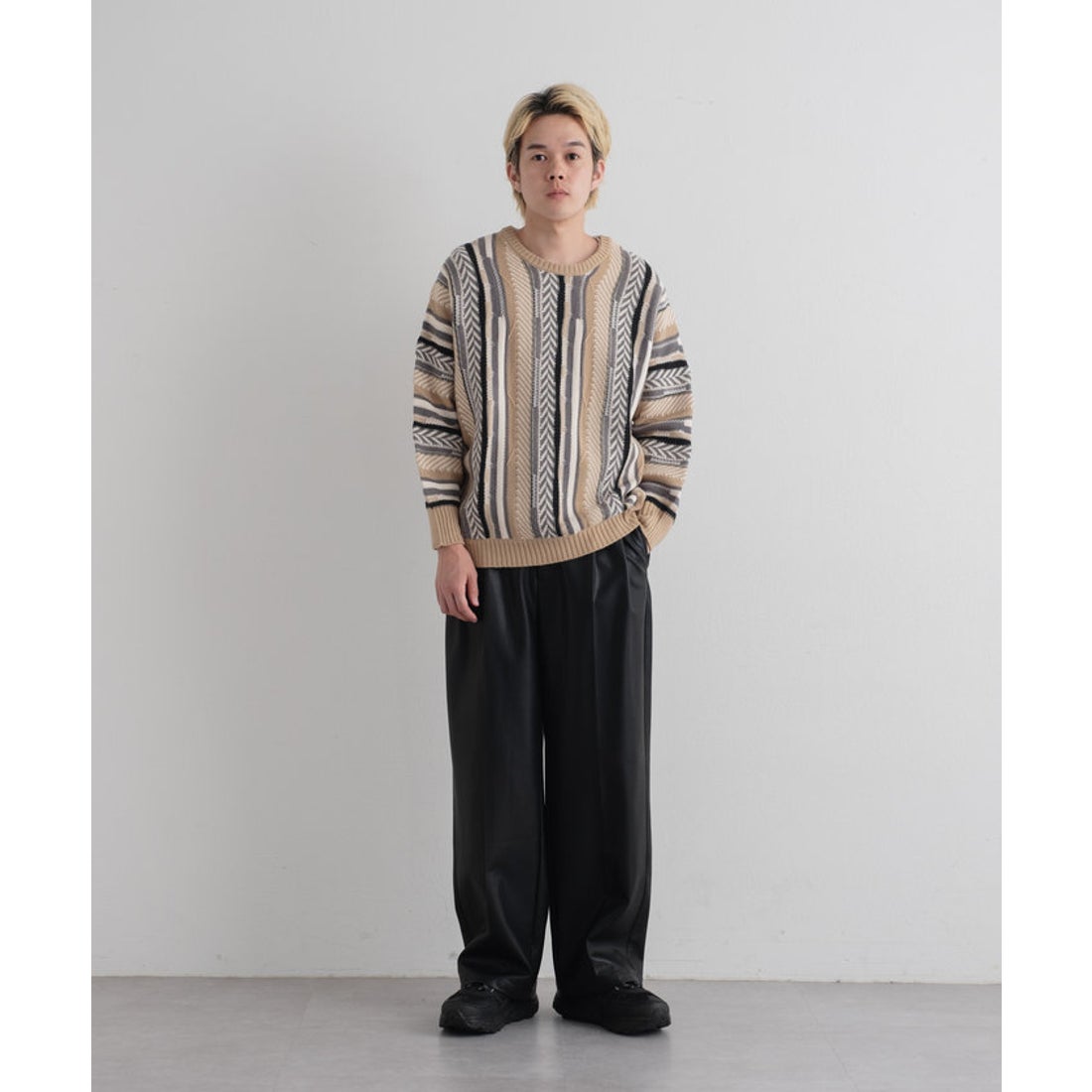 パル PAL 【Kastane】【WHIMSIC】3Dニットプルオーバー （black 
