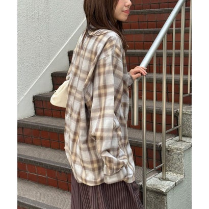 【Ciaopanic】26AWチェックシャツ （brown）｜詳細画像