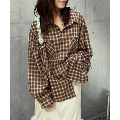 【Ciaopanic】26AWチェックシャツ （brown）｜詳細画像