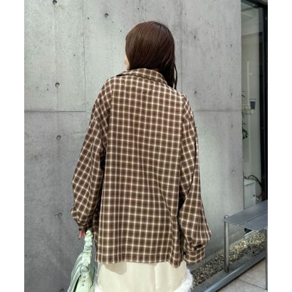 【Ciaopanic】26AWチェックシャツ （brown）｜詳細画像