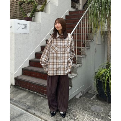 【Ciaopanic】26AWチェックシャツ （black(2)）｜詳細画像