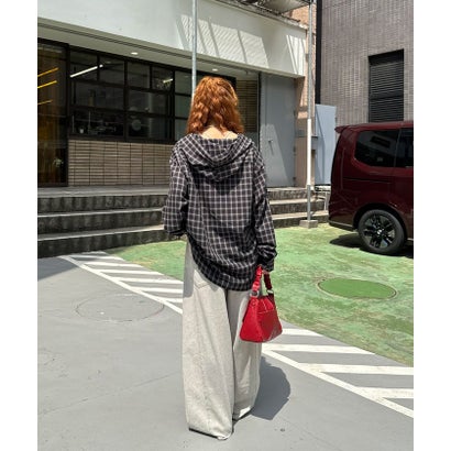 【Ciaopanic】26AWチェックシャツフーディー （black(2)）｜詳細画像