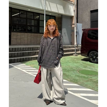 【Ciaopanic】26AWチェックシャツフーディー （brown）｜詳細画像