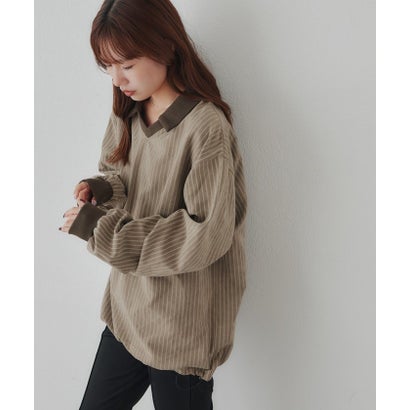 【Discoat】【Enlude】ピーチ起毛ゲームシャツ《ユニセックス》 （khaki）｜詳細画像