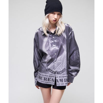 パル PAL 【WHO'S WHO gallery】マルクス紙幣プリントシャツ （black）｜詳細画像