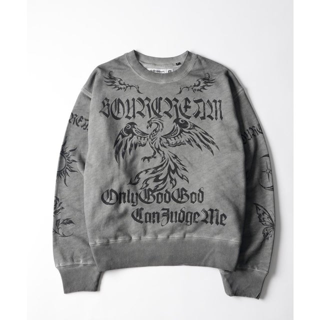 【WHO'S WHO gallery】【Sourcream】タトゥースウェット （charcoal）