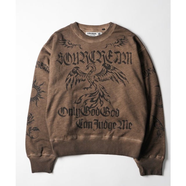 【WHO'S WHO gallery】【Sourcream】タトゥースウェット （brown）