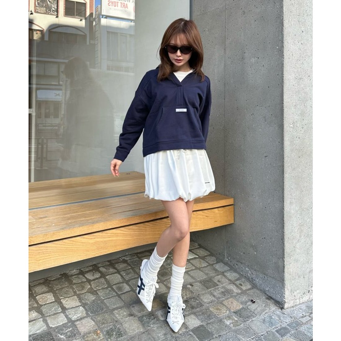 パル PAL 【RAY CASSIN】サテンバルーンミニスカート （navy