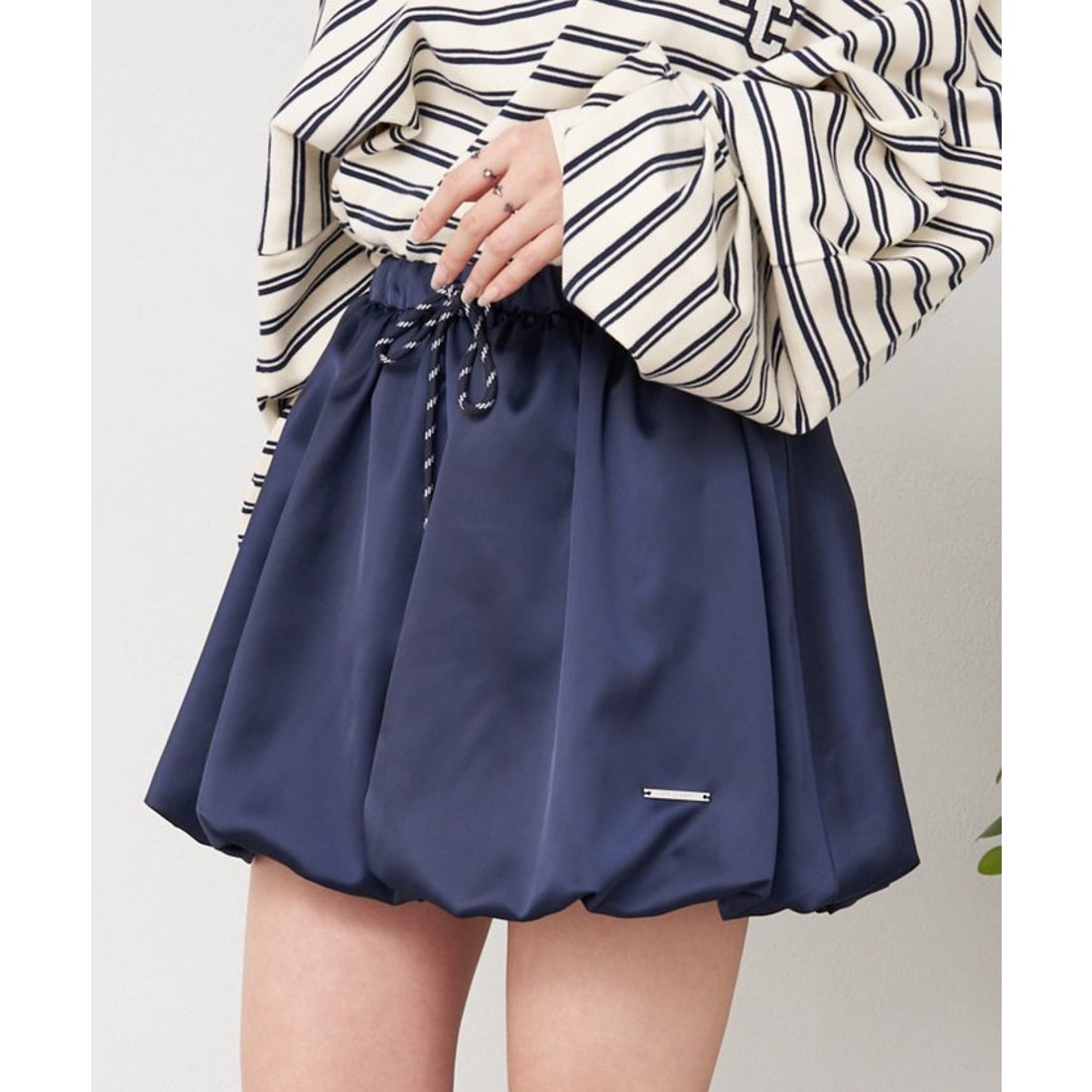 パル PAL 【RAY CASSIN】サテンバルーンミニスカート （navy