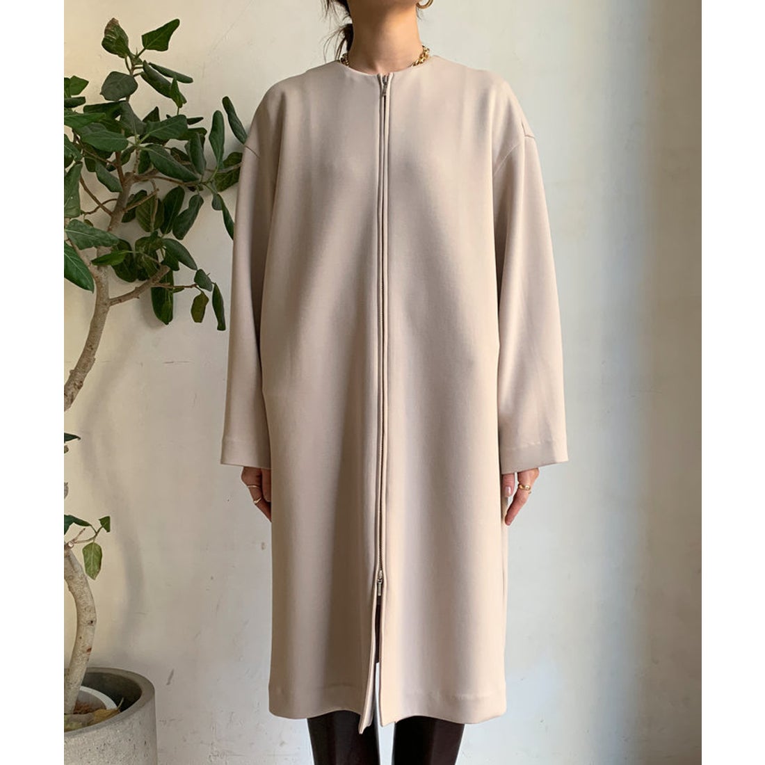 パル PAL 【DouDou】ノーカラーダンボールコート （beige