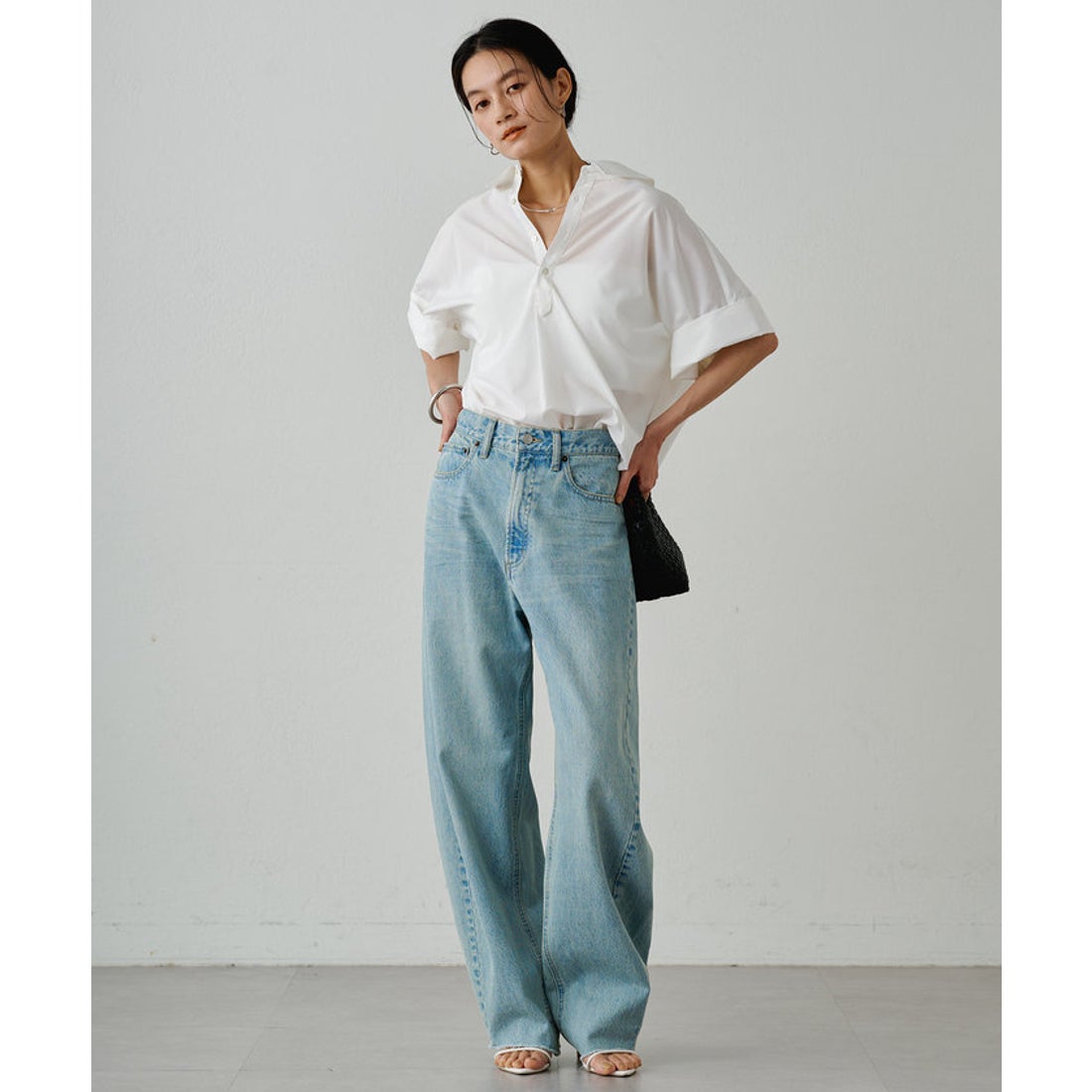 パル PAL 【Loungedress】スキッパー半袖シャツ （offwhite 
