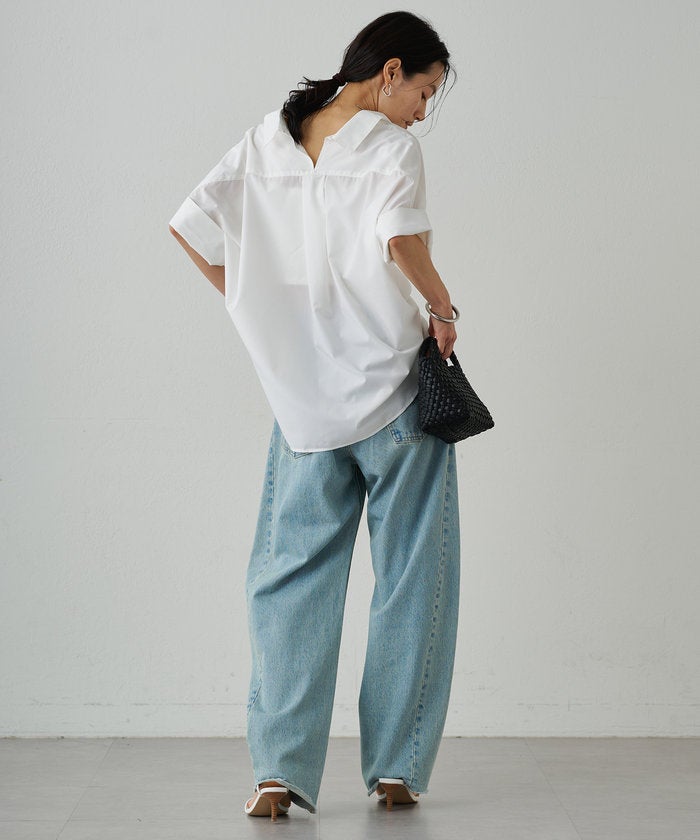 パル PAL 【Loungedress】スキッパー半袖シャツ （offwhite 