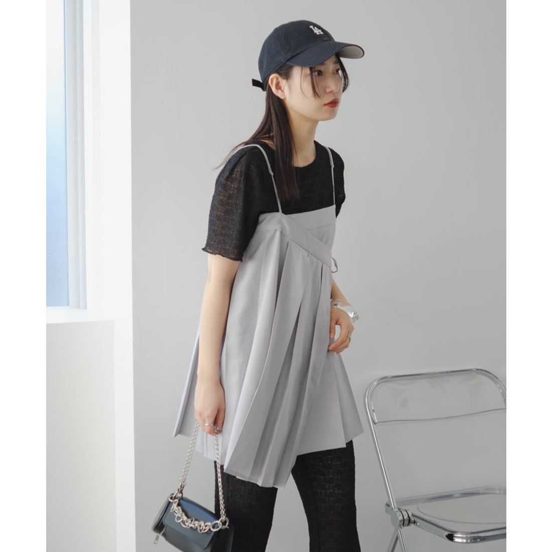 パル PAL 【Kastane】プリーツラップチュニック （lightgrey