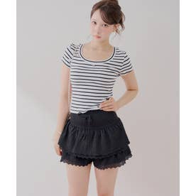 パル PAL 【Chico】シャーリングフリルショートパンツ （black