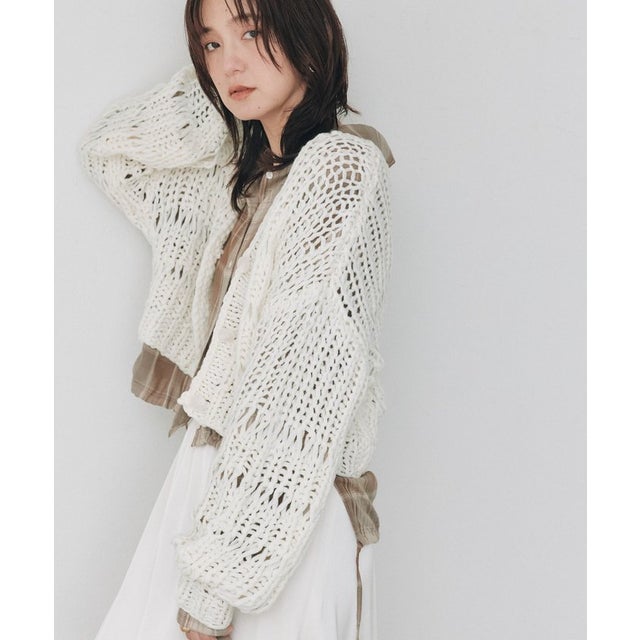 【RIVE DROITE】ハンドニットカーディガン （offwhite）
