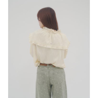 【Discoat】フリルビックカラーボウタイブラウス （offwhite）｜詳細画像