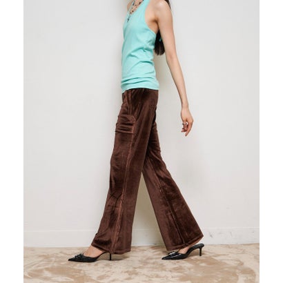 【WHO'S WHO gallery】ベロアインクドパンツ （brown）｜詳細画像