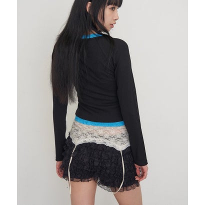 【WHO'S WHO gallery】レイヤードリングドットLSトップス （charcoal）｜詳細画像