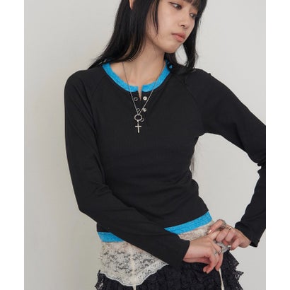 【WHO'S WHO gallery】レイヤードリングドットLSトップス （gray）｜詳細画像