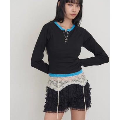 【WHO'S WHO gallery】レイヤードリングドットLSトップス （black）｜詳細画像