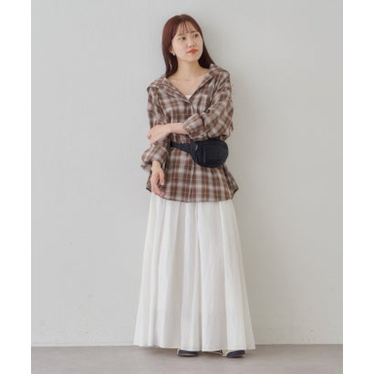 【Discoat】刺繍入りフードシャツ （ivory）｜詳細画像