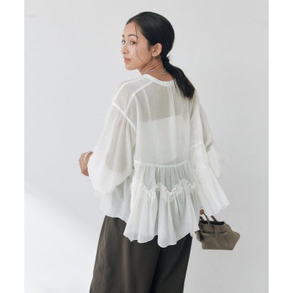 【RIVE DROITE】ティアードペプラムブラウス （offwhite）｜詳細画像