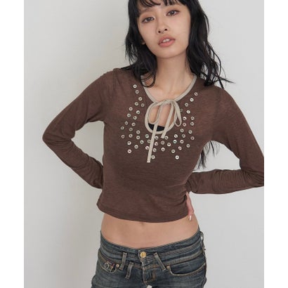 【WHO'S WHO gallery】シェルボタンシアートップス （black）｜詳細画像