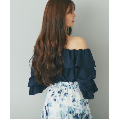【La boutique BonBon】アシメワンショルブラウス （navy）｜詳細画像