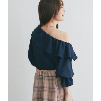 【La boutique BonBon】アシメワンショルブラウス （offwhite）｜詳細画像